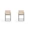 Manhattan Comfort Ambassador Counter Stool in Cream and Black (Set of 2) 2-CS010-CR - alternate 1